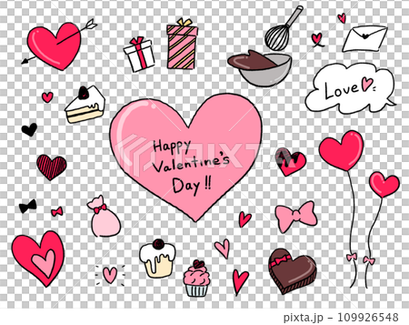 情人節手繪時尚線條畫素材插圖 情人節手繪時尚線條畫素材插圖 109926548