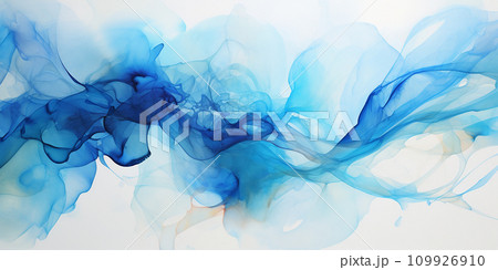 abstract background, alcohol ink, stains and stains. colored smoke. blue color abstract background, alcohol ink, stains and stains. colored smoke. blue color 109926910