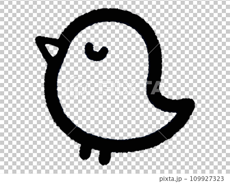 閉著眼睛的小雞的簡單線條畫插圖 閉著眼睛的小雞的簡單線條畫插圖 109927323