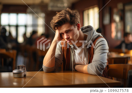 Distressed Student Battling a Migraine 109927578