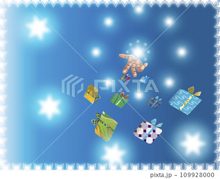 Merry Christmas-2023 magic hand giving gifts Merry Christmas-2023 magic hand giving gifts 109928000