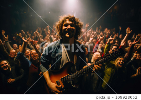 Amplified Emotions: Guitarist in Live Concert 109928052