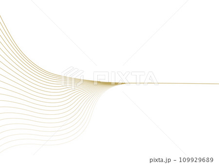 線の流れが収束し一つにまとまる図 109929689