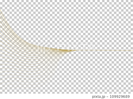 線の流れが収束し一つにまとまる図 109929689