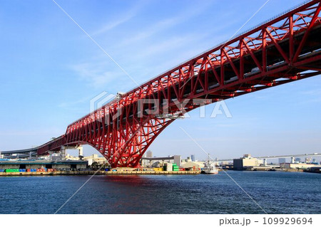 全長980m・中央径間510m!!日本最長のトラス橋… トラス構造が美しい『港大橋』 109929694