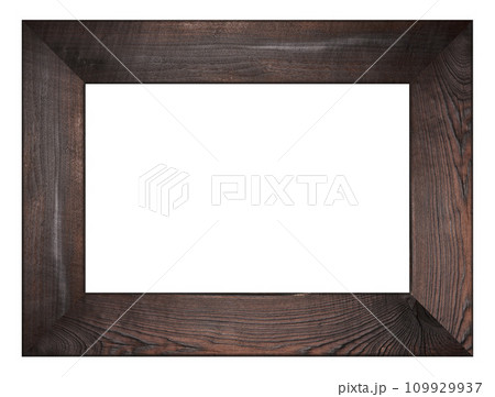 Rectangular brown wooden frame for paintings and photographs 109929937