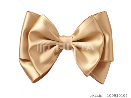 a gold bow isolated 109930105
