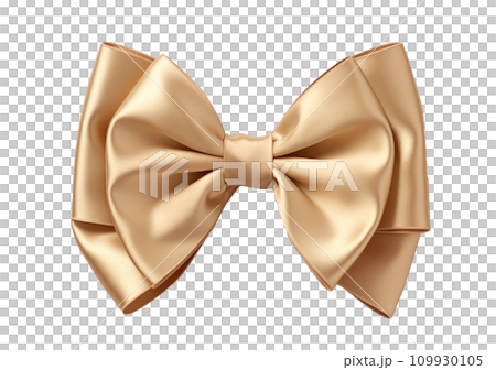 a gold bow isolated 109930105
