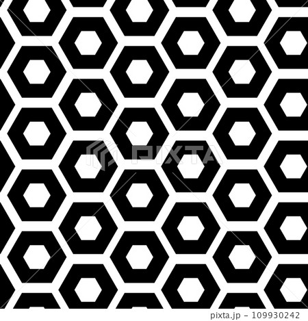 Abstract geometric black and white seamless pattern for web page, textures, card, poster, fabric, textile. Monochrome graphic repeating design. Modern minimalist stylish squared ornament 109930242