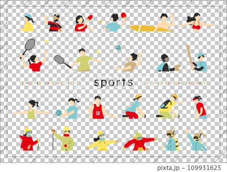 運動場景人物素材集合 109931625
