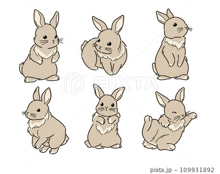 うさぎのイラスト素材詰め合わせ 109931892