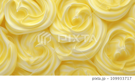 レモンアイスクリームのテクスチャー背景素材　AI画像 109933717