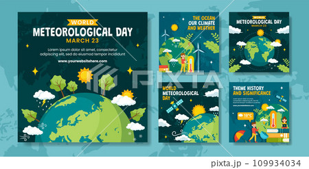 Meteorological Day Social Media Post Flat Cartoon Hand Drawn Templates Background Illustration Meteorological Day Social Media Post Flat Cartoon Hand Drawn Templates Background Illustration 109934034