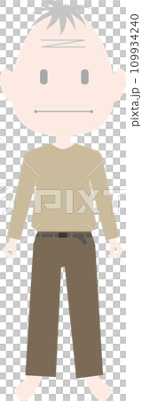 Simple and quiet grandpa standing tall 109934240