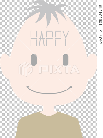 A simple and quiet grandpa with a happy face 109934249