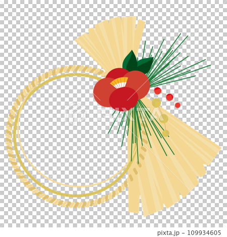 お正月のしめ縄飾りのイラスト お正月のしめ縄飾りのイラスト 109934605