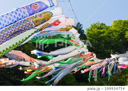 群馬県神流町の春　かんな鯉のぼり祭り 109934754
