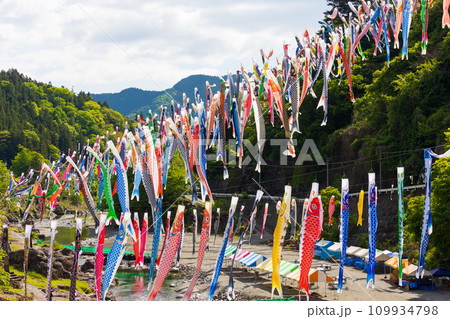 群馬県神流町の春 かんな鯉のぼり祭り 群馬県神流町の春 かんな鯉のぼり祭り 109934798