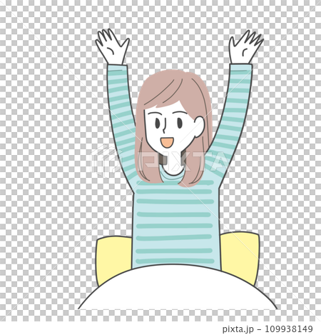 気持ちよく起きた女性 気持ちよく起きた女性 109938149