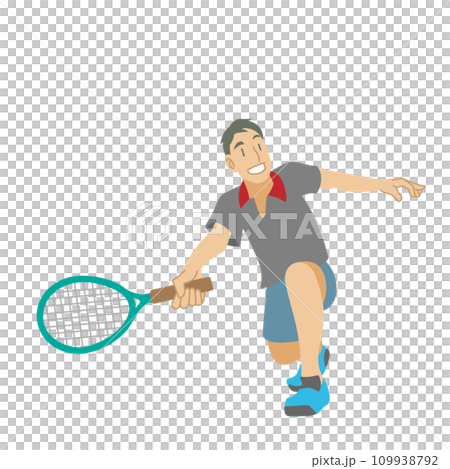 Men enjoying tennis Men enjoying tennis 109938792