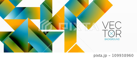 Minimalist elegance - lines, squares, triangles converge on white. Geometry essence showcased in serene harmony. Harmonizing essential shapes on a pristine backdrop Minimalist elegance - lines, squares, triangles converge on white. Geometry essence showcased in serene harmony. Harmonizing essential shapes on a pristine backdrop 109938960