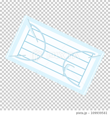 Illustration of individually wrapped non-woven fabric mask Color No line 109939581