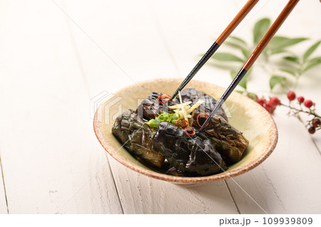 家庭料理　茄子の煮浸し 109939809