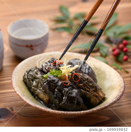 家庭料理　茄子の煮浸し 109939832