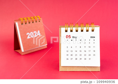 2024 May Mini Calendar On Red Background 2024 May Mini Calendar On Red Background 109940936