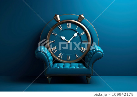 Mockup 3d clock,countdown, happy new year concept, Generative AI 109942179