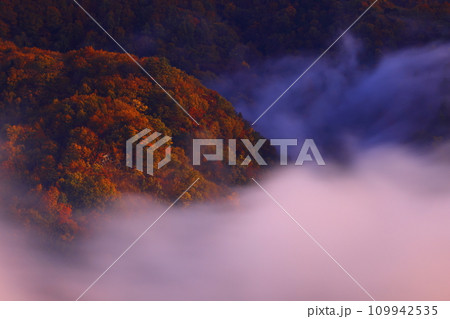 岩手県奥州市　夜明けの風景 109942535