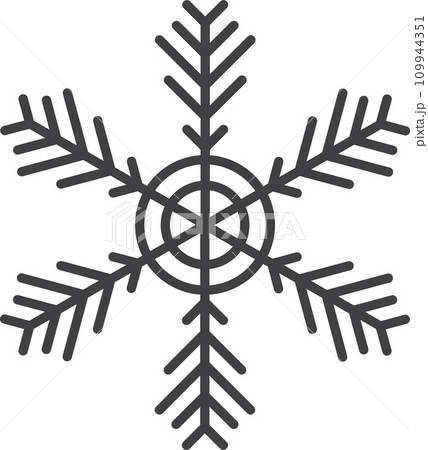 Snowflake icon. Winter snowflake silhouette for Christmas design 109944351