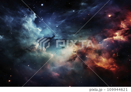 AI-generated content. Bright, beautiful cosmic nebula. Generative AI AI-generated content. Bright, beautiful cosmic nebula. Generative AI 109944621