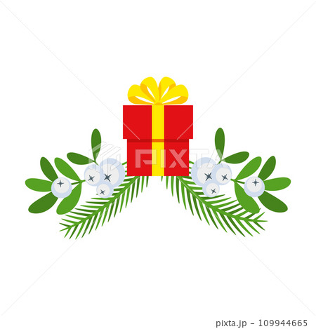 Christmas wreath design element. Winter holiday decoration. 109944665