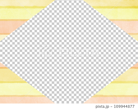 ストライプ柄の水彩のフレームイラスト ストライプ柄の水彩のフレームイラスト 109944877