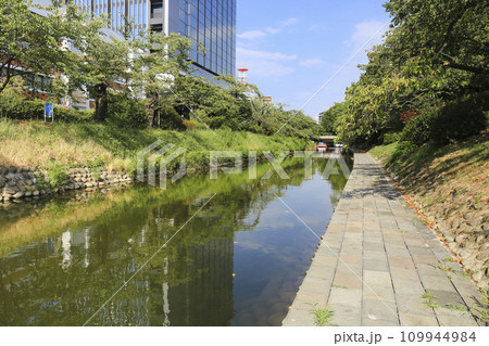 富山　富山市 松川べりの風景 109944984