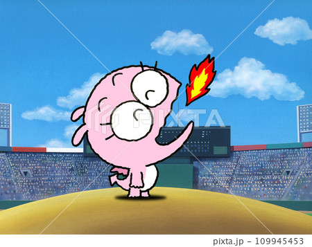 かわいいドラゴンのマウンド 109945453