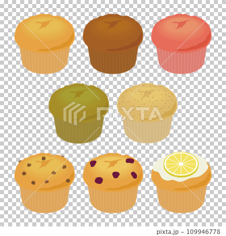 マフィンのイラストセット マフィンのイラストセット 109946778