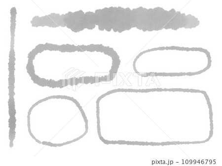 水彩風のフレームセット 109946795