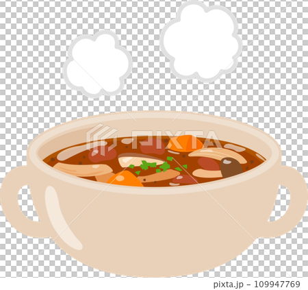 brown stew in a bowl 109947769