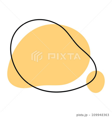 Organic abstract forms. Fluid and irregular elements in creative and simple amoeba. Amorphous Liquid Design. Isolated vector illustrations on white background. 109948363