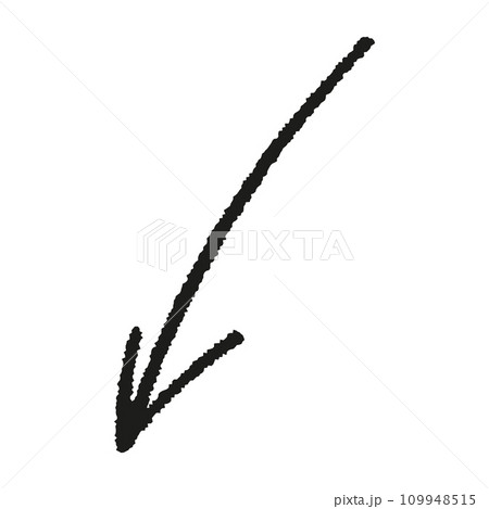 Doodle emphasis arrow icon. Design quirky twist zigzag line, spring coil, curve wave. Vector illustration 109948515