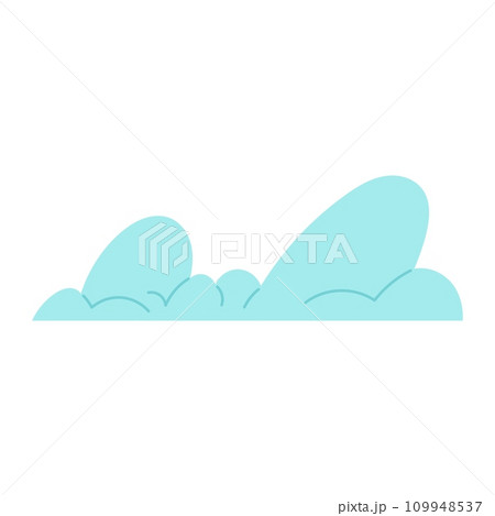 Steam cloud puffs of different shapes and sizes. Isolated abstract vapor silhouette flow, smoky elements of gas explosions, dust or vapor. Comic clouds, steaming smoke flows, steam explosion cloud. 109948537