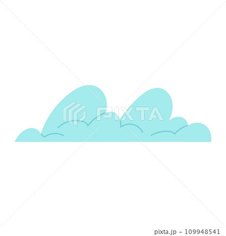 Steam cloud puffs of different shapes and sizes. Isolated abstract vapor silhouette flow, smoky elements of gas explosions, dust or vapor. Comic clouds, steaming smoke flows, steam explosion cloud. 109948541