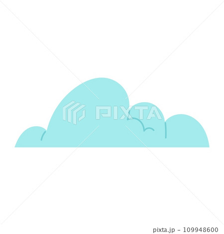 Steam cloud puffs of different shapes and sizes. Isolated abstract vapor silhouette flow, smoky elements of gas explosions, dust or vapor. Comic clouds, steaming smoke flows, steam explosion cloud. 109948600