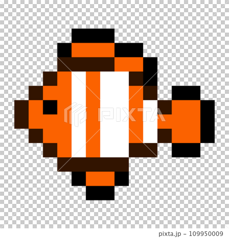 Pixel art: Fish_Tropical fish Pixel art: Fish_Tropical fish 109950009