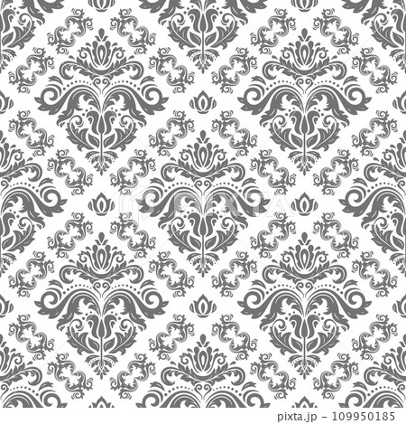 Orient Damask Seamless Vector Wallpaper With Arabesques Orient Damask Seamless Vector Wallpaper With Arabesques 109950185