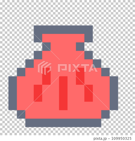 ドット絵：貝殻(赤) 109950325