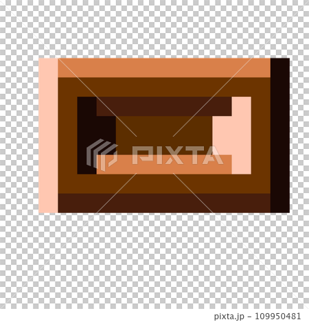 Pixel art: 1 block of chocolate bar Pixel art: 1 block of chocolate bar 109950481