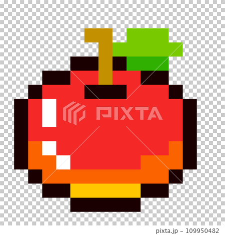 Pixel art: apple Pixel art: apple 109950482